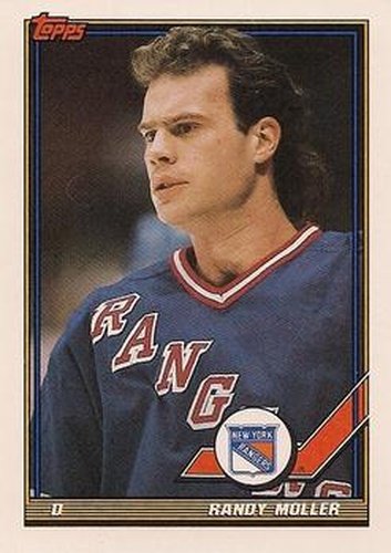 #371 Randy Moller - New York Rangers - 1991-92 Topps Hockey