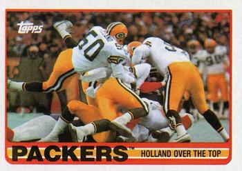 #371 Packers - Holland Over the Top - Green Bay Packers - 1989 Topps Football