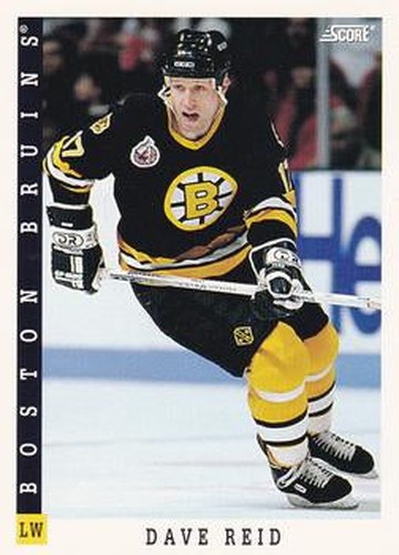 #371 Dave Reid - Boston Bruins - 1993-94 Score Canadian Hockey