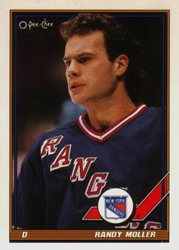 #371 Randy Moller - New York Rangers - 1991-92 O-Pee-Chee Hockey