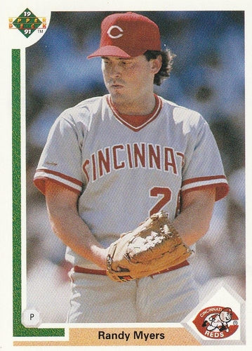 #371 Randy Myers - Cincinnati Reds - 1991 Upper Deck Baseball