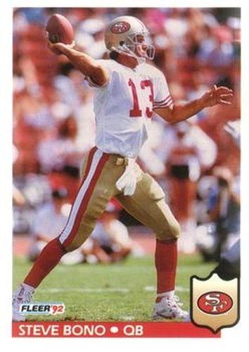 #371 Steve Bono - San Francisco 49ers - 1992 Fleer Football