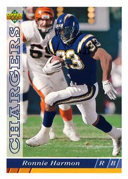 #371 Ronnie Harmon - San Diego Chargers - 1993 Upper Deck Football