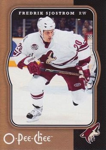 #371 Fredrik Sjostrom - Phoenix Coyotes - 2007-08 O-Pee-Chee Hockey