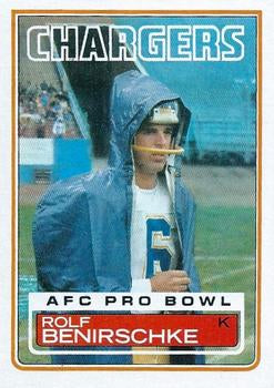 #371 Rolf Benirschke - San Diego Chargers - 1983 Topps Football