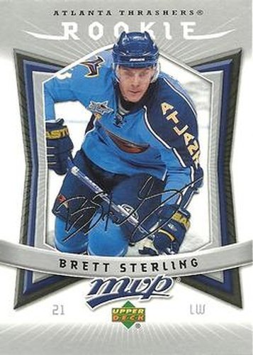 #371 Brett Sterling - Atlanta Thrashers - 2007-08 Upper Deck MVP Hockey