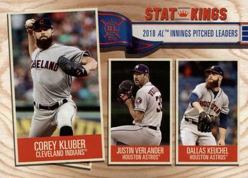 #371 Corey Kluber / Justin Verlander / Dallas Keuchel - Cleveland Indians / Houston Astros - 2019 Topps Big League Baseball