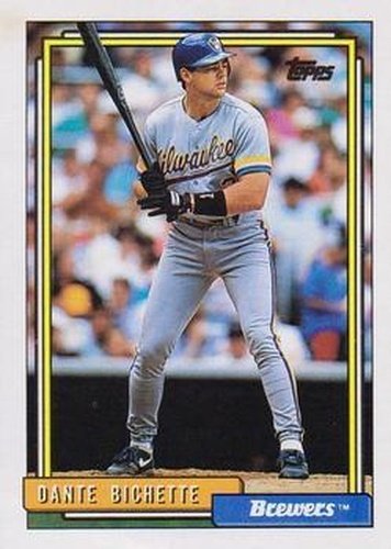 #371 Dante Bichette - Milwaukee Brewers - 1992 Topps Baseball