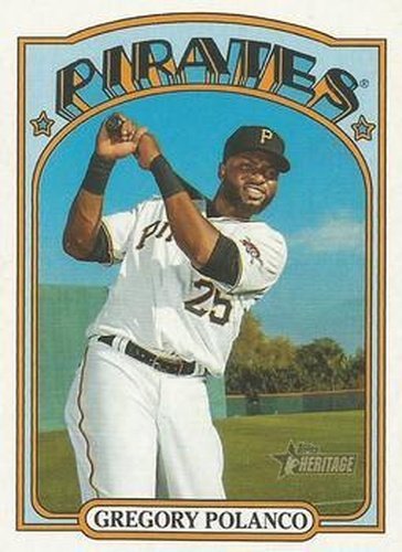 #371 Gregory Polanco - Pittsburgh Pirates - 2021 Topps Heritage Baseball
