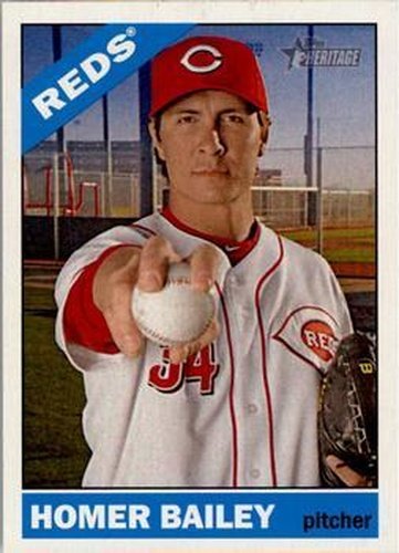 #371 Homer Bailey - Cincinnati Reds - 2015 Topps Heritage Baseball