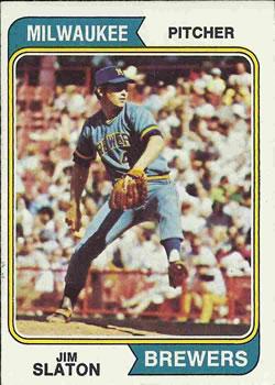 #371 Jim Slaton - Milwaukee Brewers - 1974 Topps Baseball