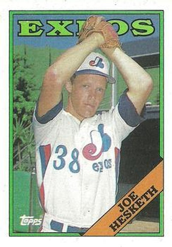 #371 Joe Hesketh - Montreal Expos - 1988 Topps Baseball