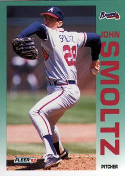 #371 John Smoltz - Atlanta Braves - 1992 Fleer Baseball