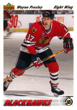 #371 Wayne Presley - Chicago Blackhawks - 1991-92 Upper Deck Hockey