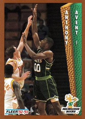 #371 Anthony Avent - Milwaukee Bucks - 1992-93 Fleer Basketball