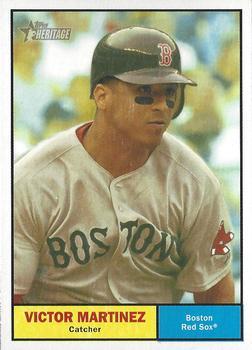 #371b Victor Martinez - Boston Red Sox - 2010 Topps Heritage Baseball