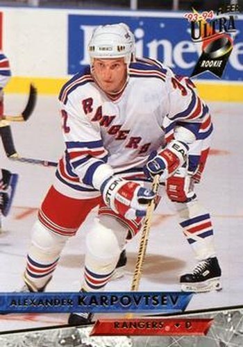 #372 Alexander Karpovtsev - New York Rangers - 1993-94 Ultra Hockey