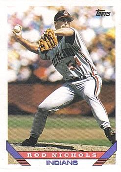 #372 Rod Nichols - Cleveland Indians - 1993 Topps Baseball