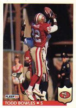 #372 Todd Bowles - San Francisco 49ers - 1992 Fleer Football