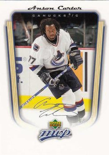 #372 Anson Carter - Vancouver Canucks - 2005-06 Upper Deck MVP Hockey