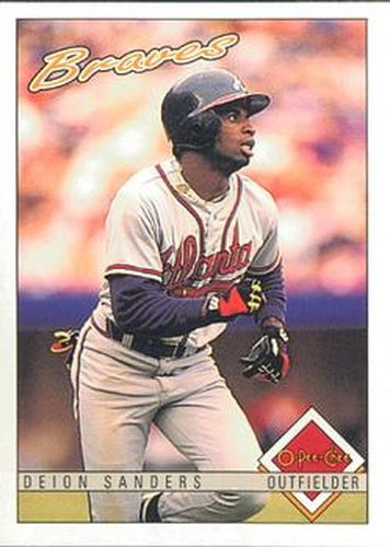 #372 Deion Sanders - Atlanta Braves - 1993 O-Pee-Chee Baseball