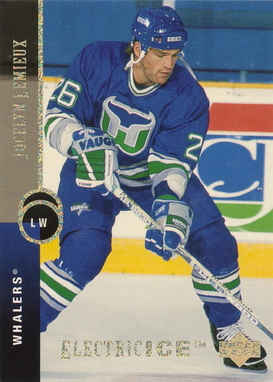 #372 Jocelyn Lemieux - Hartford Whalers - 1994-95 Upper Deck Hockey - Electric Ice