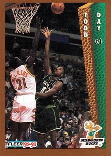 #372 Todd Day - Milwaukee Bucks - 1992-93 Fleer Basketball