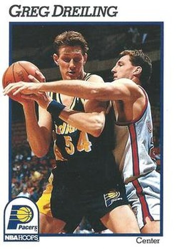 #372 Greg Dreiling - Indiana Pacers - 1991-92 Hoops Basketball
