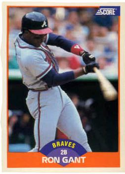 #372 Ron Gant - Atlanta Braves - 1989 Score Baseball