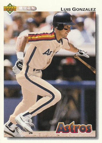#372 Luis Gonzalez - Houston Astros - 1992 Upper Deck Baseball