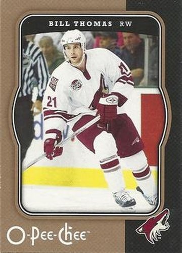 #372 Bill Thomas - Phoenix Coyotes - 2007-08 O-Pee-Chee Hockey