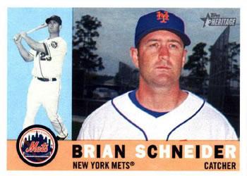 #372 Brian Schneider - New York Mets - 2009 Topps Heritage Baseball