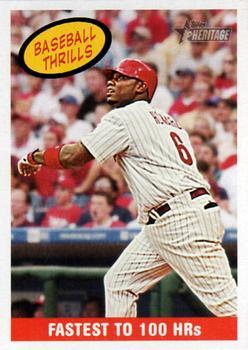 #372 Fastest to 100 HRs - Philadelphia Phillies - 2008 Topps Heritage Baseball