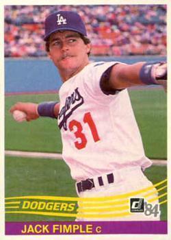 #372 Jack Fimple - Los Angeles Dodgers - 1984 Donruss Baseball