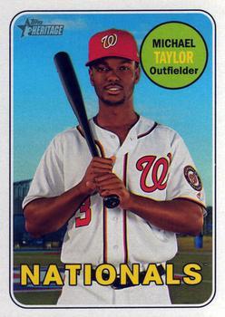 #372 Michael Taylor - Washington Nationals - 2018 Topps Heritage Baseball