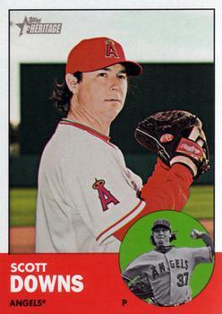 #372 Scott Downs - Los Angeles Angels - 2012 Topps Heritage Baseball