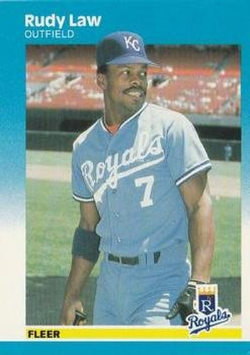 #372 Rudy Law - Kansas City Royals - 1987 Fleer Baseball