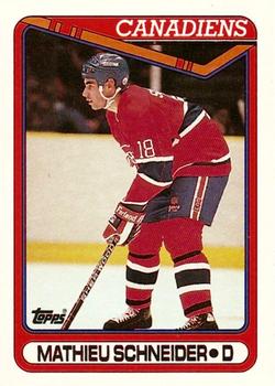 #372 Mathieu Schneider - Montreal Canadiens - 1990-91 Topps Hockey