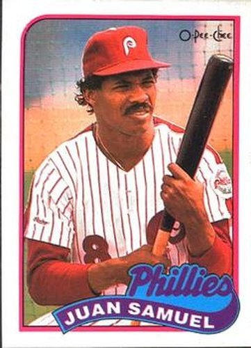 #372 Juan Samuel - Philadelphia Phillies - 1989 O-Pee-Chee Baseball