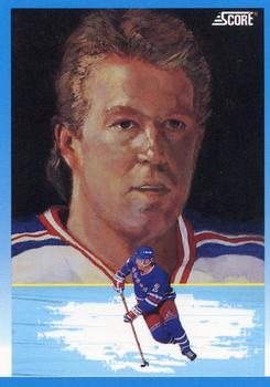 #373 Brian Leetch - New York Rangers - 1991-92 Score Canadian Hockey