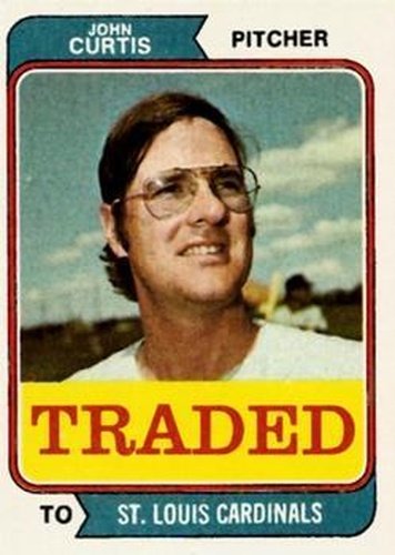 #373T John Curtis - St. Louis Cardinals - 1974 Topps - Traded Baseball