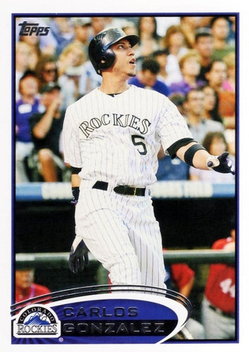 #373 Carlos Gonzalez - Colorado Rockies - 2012 Topps Baseball