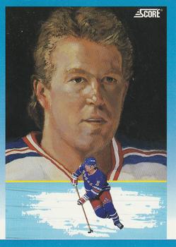 #373 Brian Leetch - New York Rangers - 1991-92 Score Canadian Bilingual Hockey