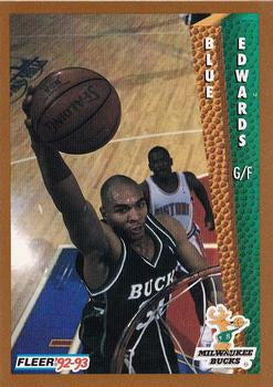 #373 Blue Edwards - Milwaukee Bucks - 1992-93 Fleer Basketball