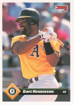 #373 Dave Henderson - Oakland Athletics - 1993 Donruss Baseball