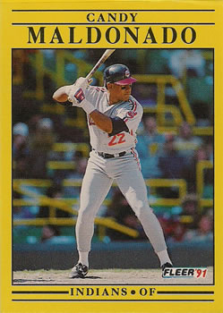 #373 Candy Maldonado - Cleveland Indians - 1991 Fleer Baseball