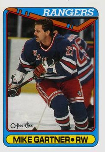 #373 Mike Gartner - New York Rangers - 1990-91 O-Pee-Chee Hockey