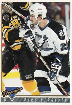#373 Marc Bergevin - Tampa Bay Lightning - 1993-94 Topps Premier Hockey