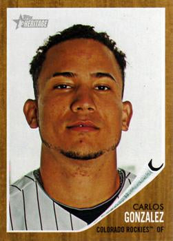 #373 Carlos Gonzalez - Colorado Rockies - 2011 Topps Heritage Baseball