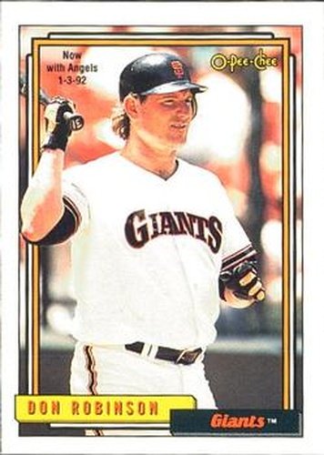#373 Don Robinson - California Angels - 1992 O-Pee-Chee Baseball